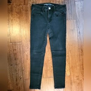 Women's American Eagle Black Jeggins Super Super Stretch X